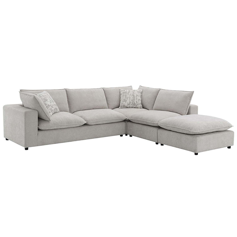 Marisa Modular Left Facing 84" Loveseat w/2 Pillows, Beige Boucle Acme