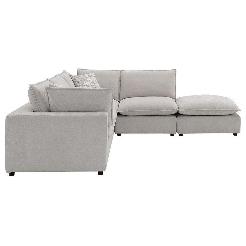 Marisa Modular Left Facing 84" Loveseat w/2 Pillows, Beige Boucle Acme