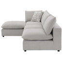 Marisa Modular Left Facing 84" Loveseat w/2 Pillows, Beige Boucle Acme