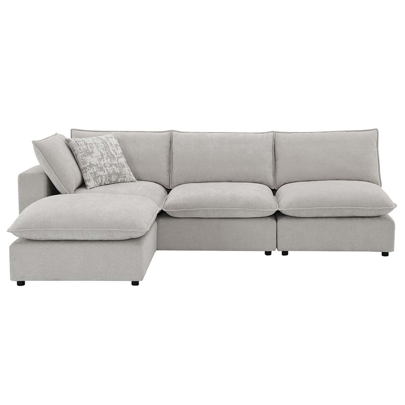 Marisa Modular Left Facing 84" Loveseat w/2 Pillows, Beige Boucle Acme