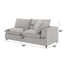 Marisa Modular RF 84" Loveseat w/2 Pillows, Beige Boucle Acme