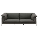 Tadi 69" Loveseat, Black Top Grain Leather Acme