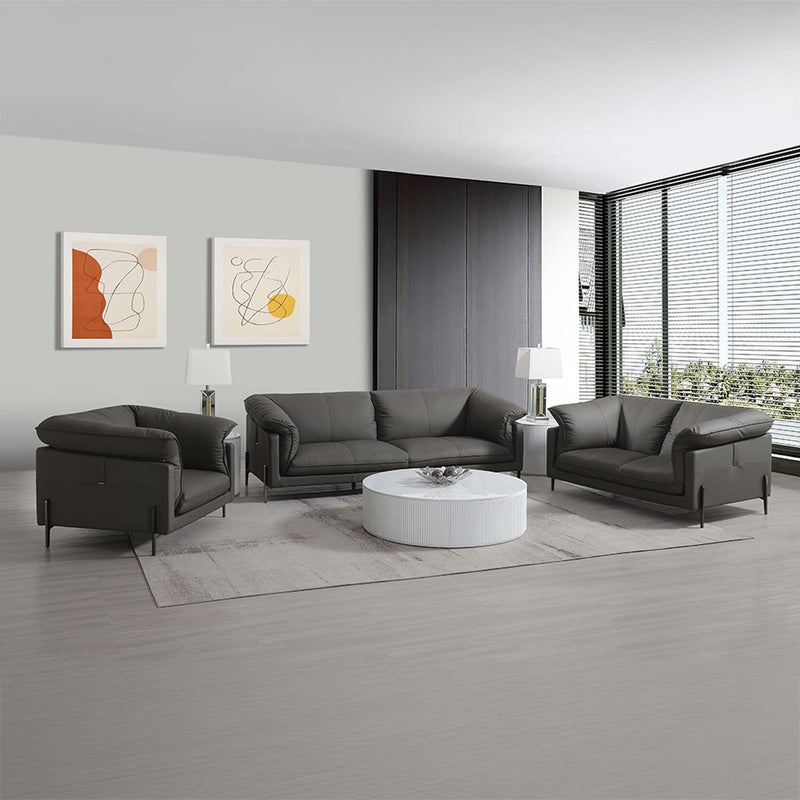 Tadi 69" Loveseat, Black Top Grain Leather Acme