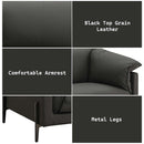 Tadi 69" Loveseat, Black Top Grain Leather Acme