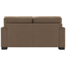 Darya 69" Loveseat w/3 Pillows, Brown Suede Fabric Acme