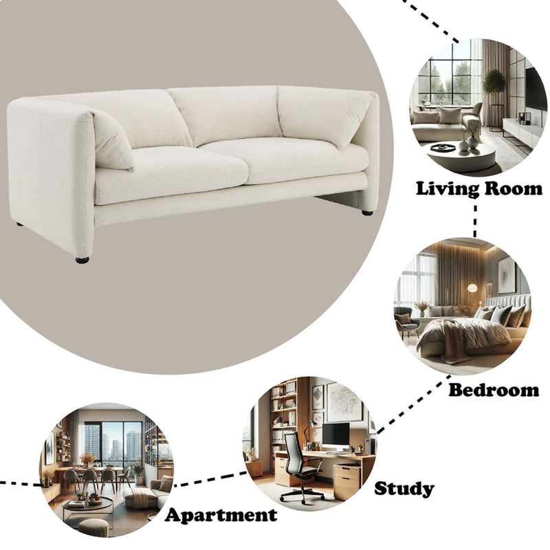 Jaeda 76" Loveseat, Beige Linen Acme