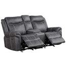 Zubaida Power Motion 75" Loveseat w/USB, Dark Gray Polish Microfiber Acme