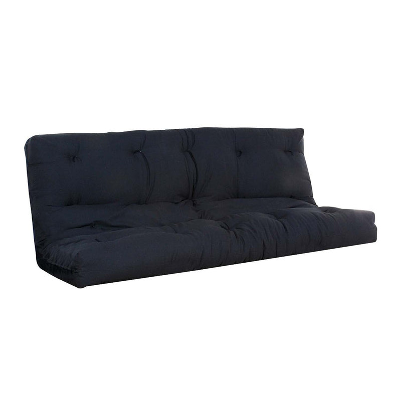 Nabila Full Futon Mattress (6"H), Black Poplin Fabric Acme