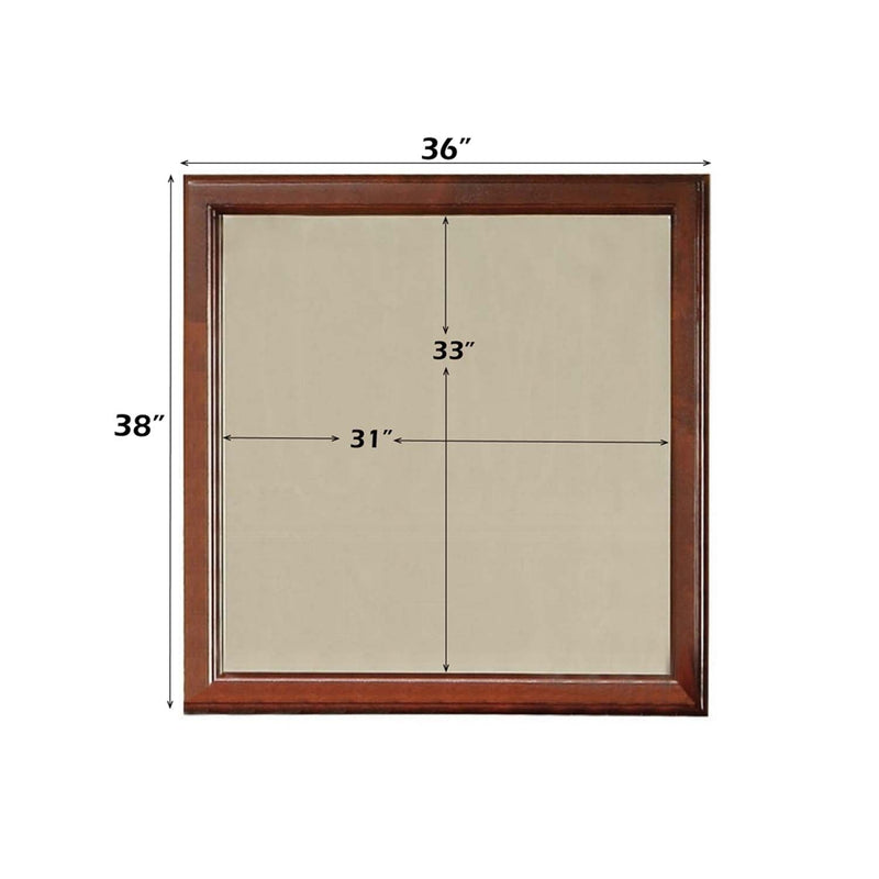 Louis Philippe III 36"x38" Mirror, Cherry Finish Acme