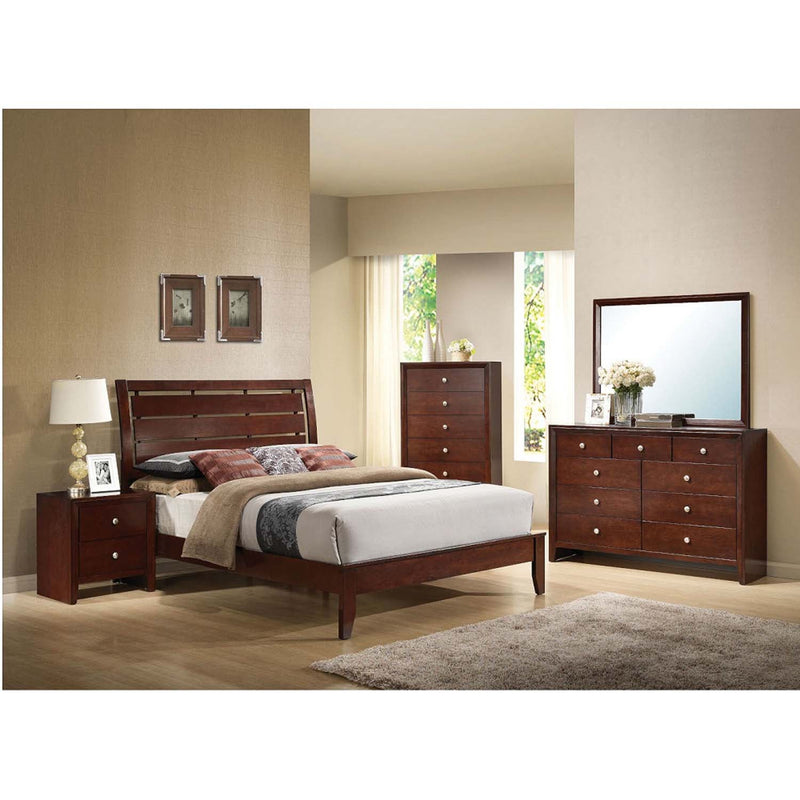 Ilana 45"x35" Mirror, Brown Cherry Finish Acme