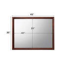 Ilana 45"x35" Mirror, Brown Cherry Finish Acme