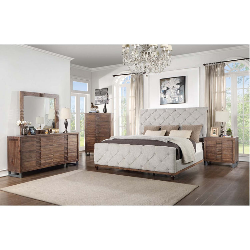 Andria 44"x39" Mirror, Reclaimed Oak Finish Acme