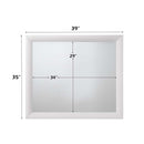 Ireland 39"x35" Mirror, White Finish Acme