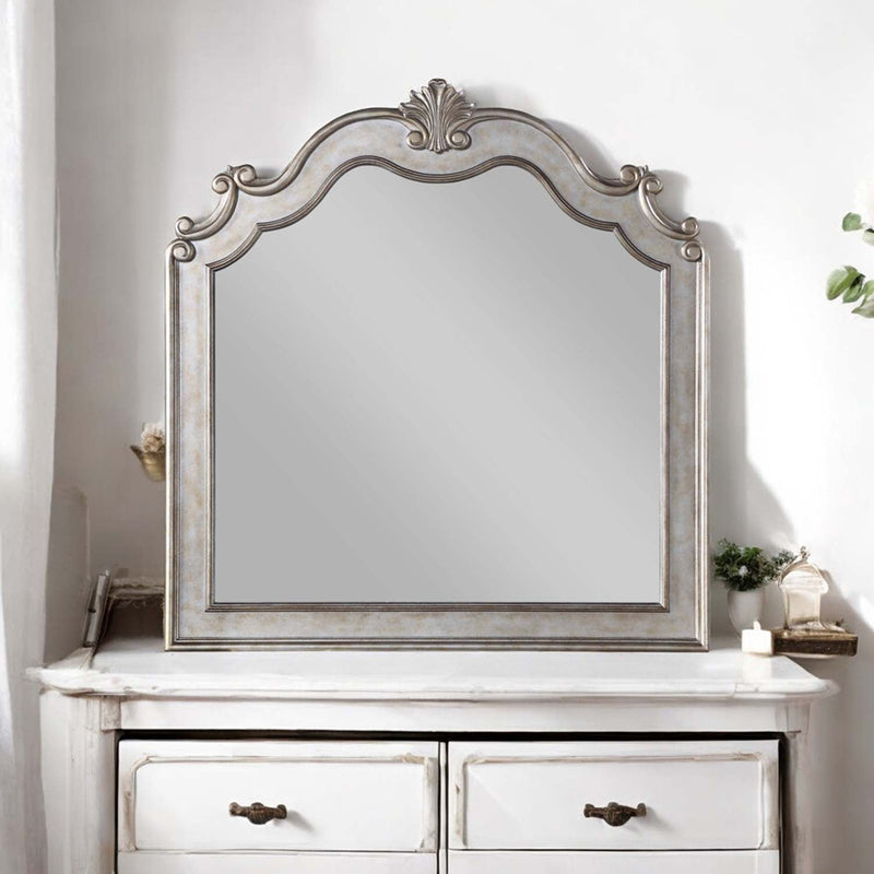 Esteban 43"x45" Mirror, Antique Champagne Finish Acme