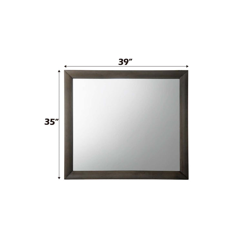 Ireland 39"x35" Mirror, Gray Oak Finish Acme