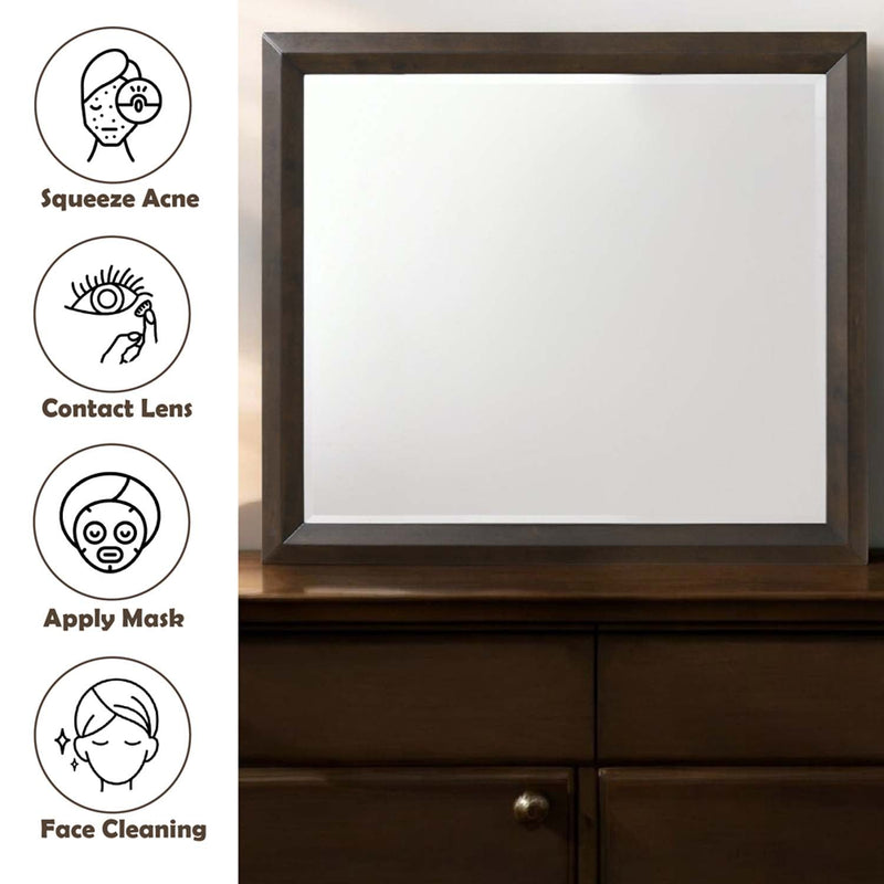 Merveille 39"x35" Mirror, Espresso Finish Acme