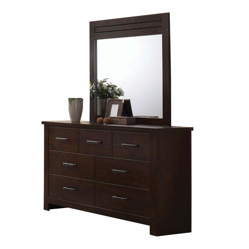 Panang 39"x37" Mirror, Mahogany Finish Acme