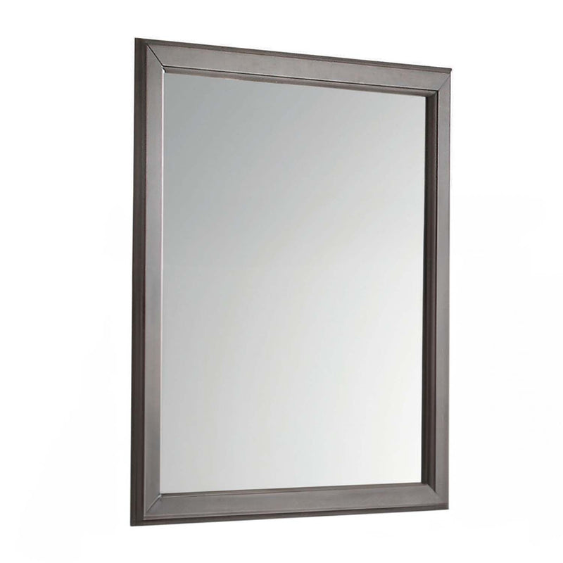 Louis Philippe 36"x38" Mirror, Antique Gray Finish Acme