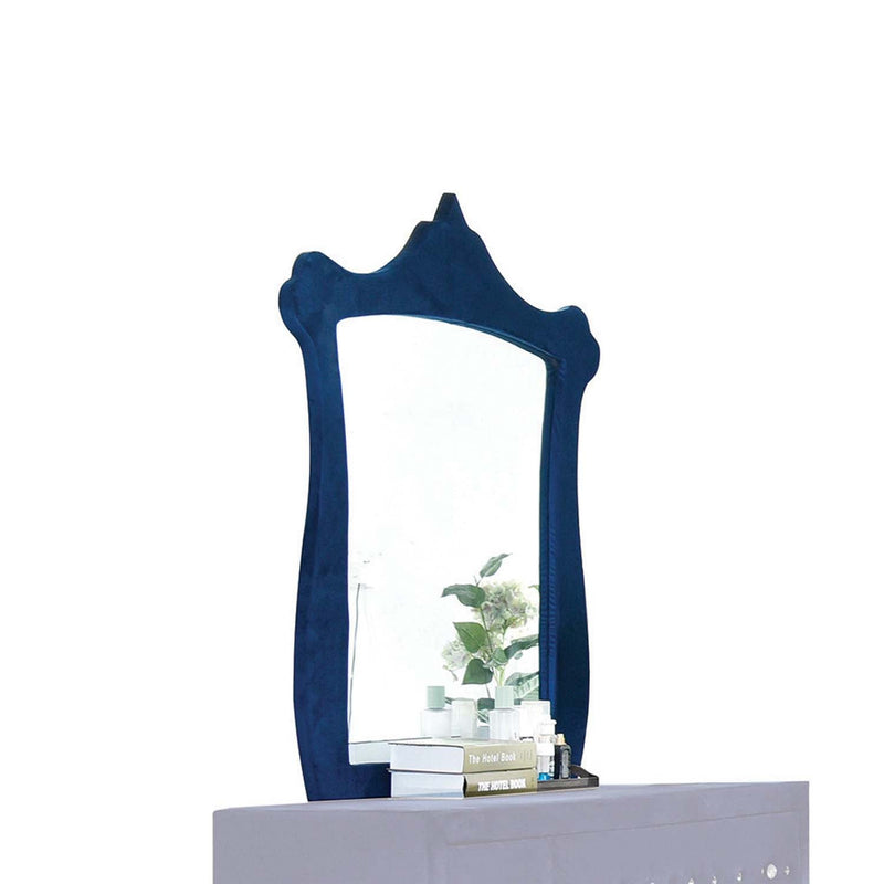 Dante 45"x47" Mirror, Blue Velvet Acme