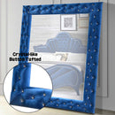 Dante Accent Floor 56"x74" Mirror, Blue Velvet Acme