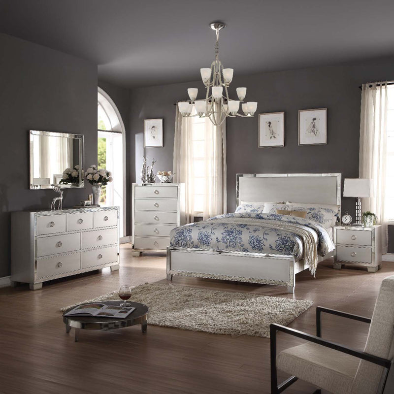 Voeville II 32"x36" Mirror, Platinum Finish Acme