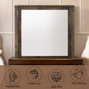 Elettra 43"x38" Mirror, Rustic Walnut Finish Acme