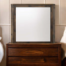Elettra 43"x38" Mirror, Rustic Walnut Finish Acme