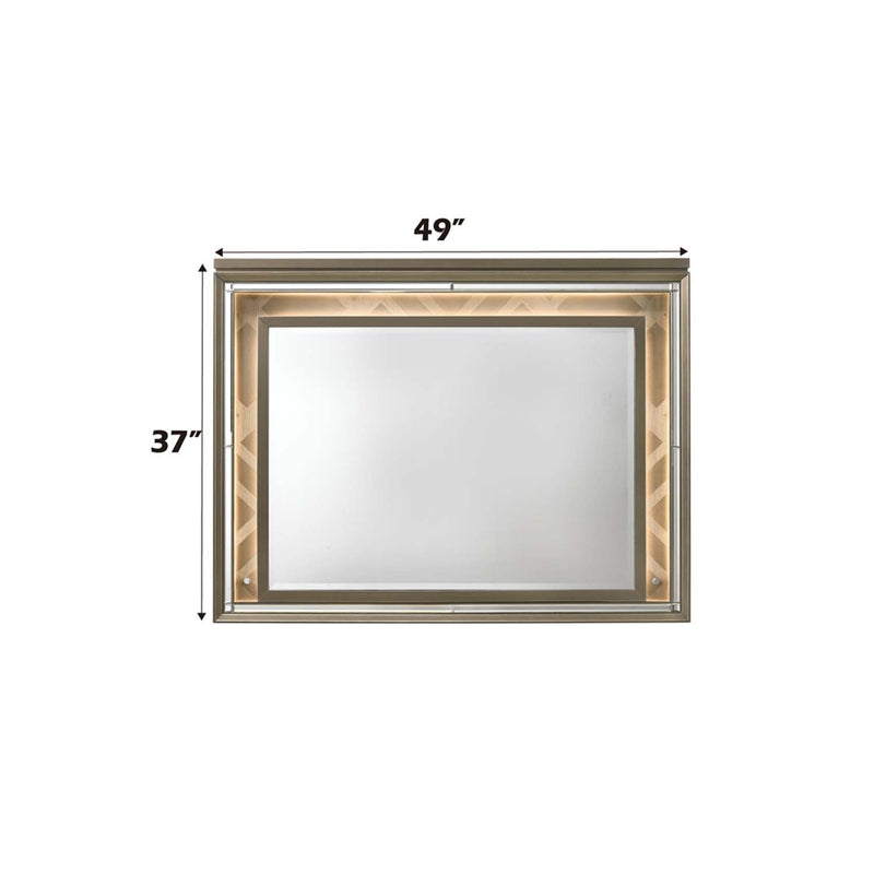 Skylar 49"x37" Mirror w/Led, Dark Champagne Finish Acme