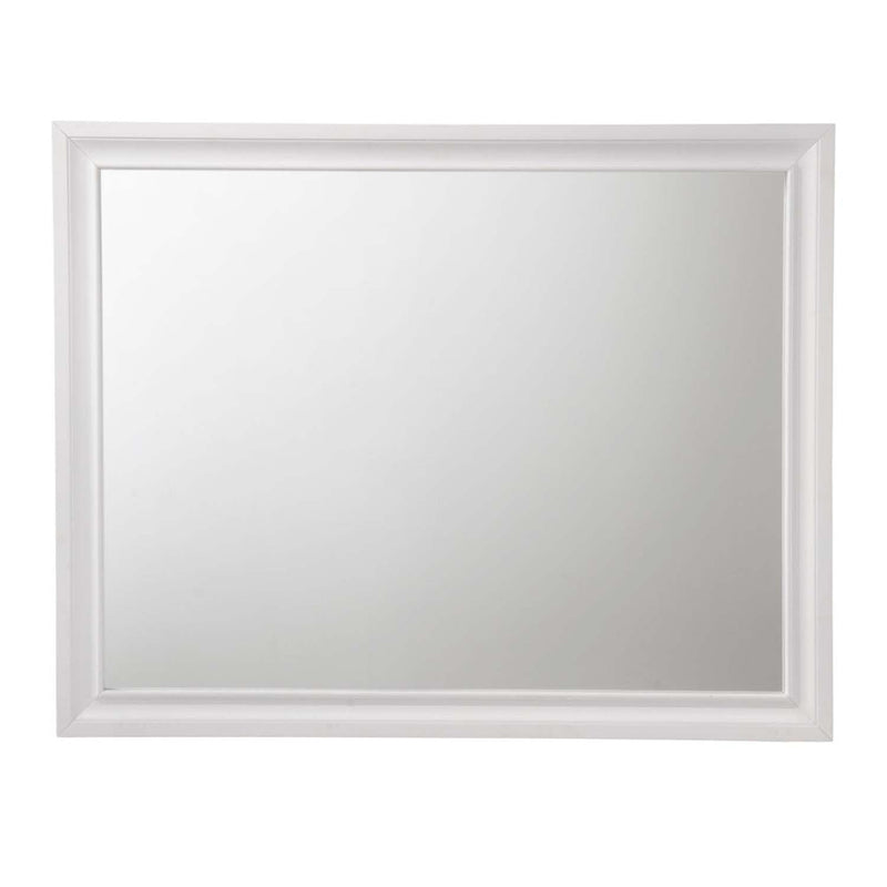 Naima 47"x36" Mirror, White Finish Acme