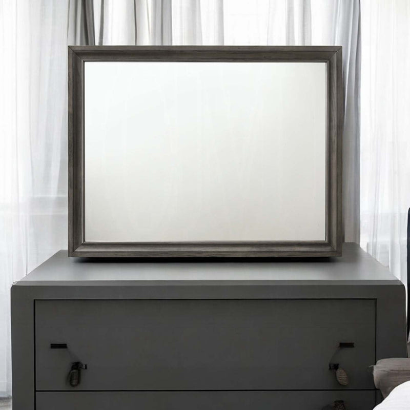 Naima 47"x36" Mirror, Gray Finish Acme