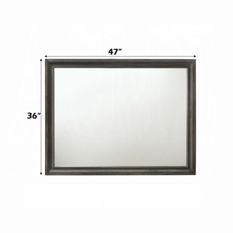 Naima 47"x36" Mirror, Gray Finish Acme