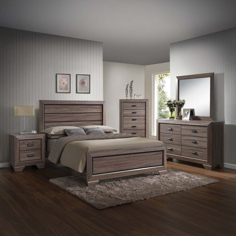 Lyndon 41"x39" Mirror, Weathered Gray Grain Finish Acme