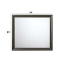 Soteris 39"x35" Mirror, Antique Gray Finish Acme