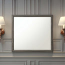 Valdemar 39"x35" Mirror, Weathered Gray Finish Acme