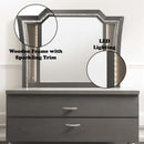 Kaitlyn 51"x38" Mirror w/Led, Metallic Gray Finish Acme