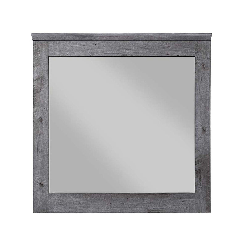 Vidalia 37"x38" Mirror, Rustic Gray Oak Finish Acme
