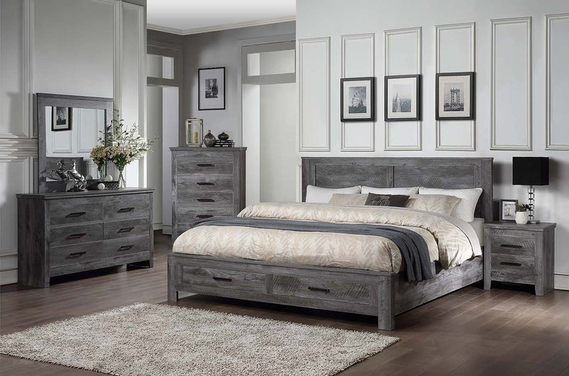 Vidalia 37"x38" Mirror, Rustic Gray Oak Finish Acme