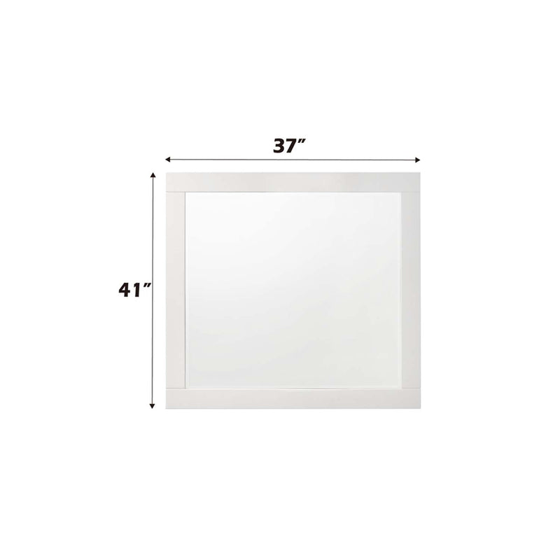 Chelsie 37"x41" Mirror, White Finish Acme