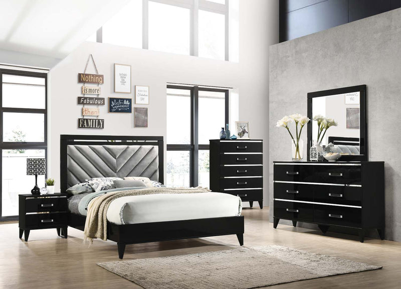 Chelsie 37"x41" Mirror, Black Finish Acme