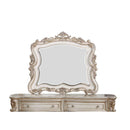 Gorsedd 50"x44" Mirror, Golden Ivory Finish Acme