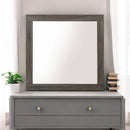 Avantika 35"x35" Mirror, Rustic Gray Oak Finish Acme