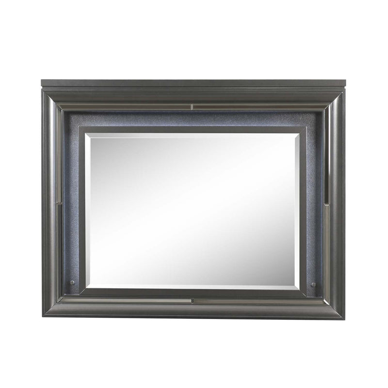 Sawyer 49"x39" Mirror w/Led, Metallic Gray Finish Acme