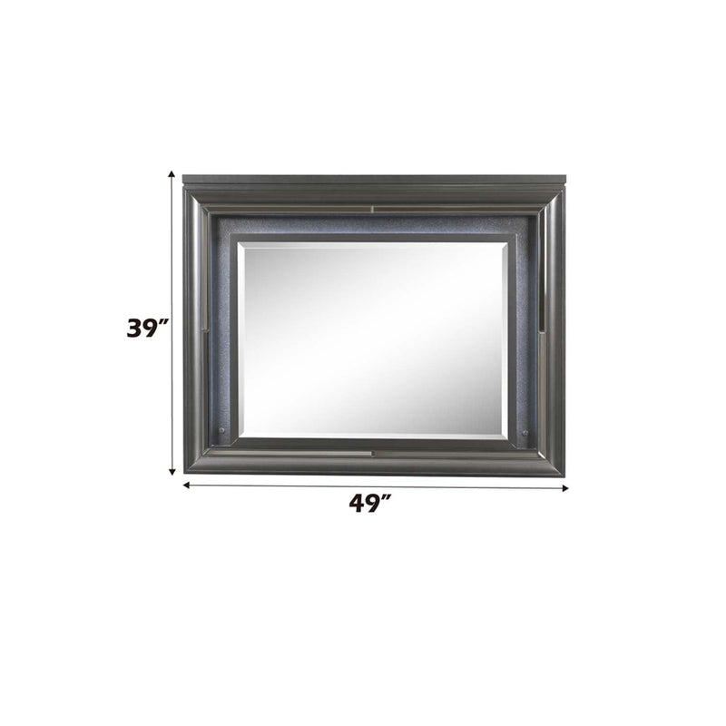 Sawyer 49"x39" Mirror w/Led, Metallic Gray Finish Acme