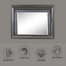 Sawyer 49"x39" Mirror w/Led, Metallic Gray Finish Acme