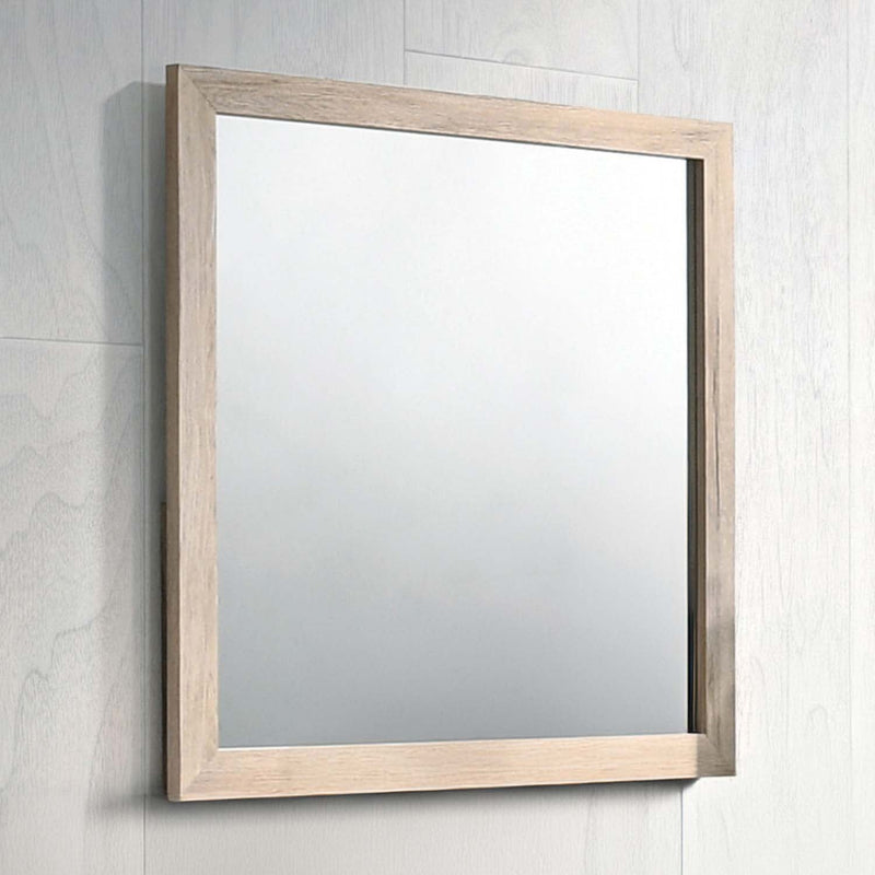 Miquell 40"x40" Mirror, Natural Finish Acme