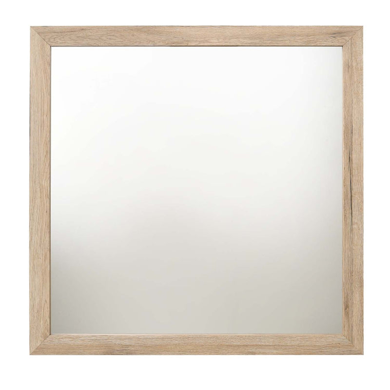 Miquell 40"x40" Mirror, Natural Finish Acme