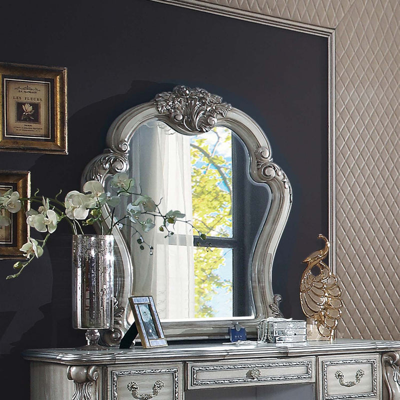 Dresden 46"x46" Mirror, Vintage Bone White Finish Acme