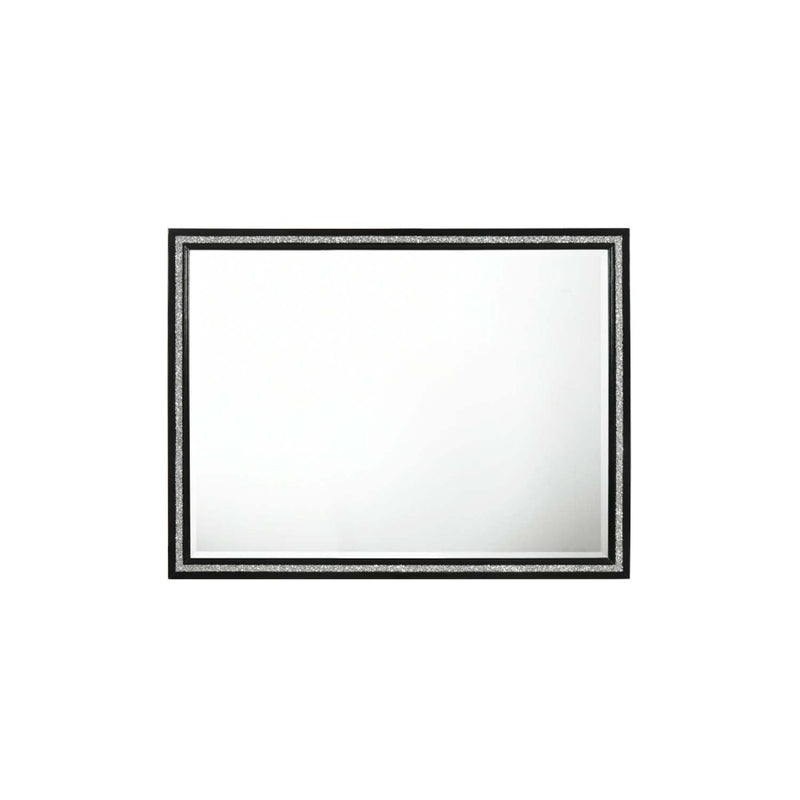 Haiden 46"x35" Mirror, Weathered Black Finish Acme