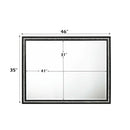 Haiden 46"x35" Mirror, Weathered Black Finish Acme