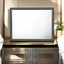 Haiden 46"x35" Mirror, Weathered Black Finish Acme